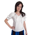 Productafbeelding Middeleeuwse kortemouwblouse Sandra wit