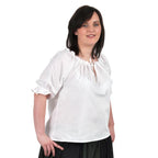 Productafbeelding Middeleeuwse kortemouwblouse Sandra wit