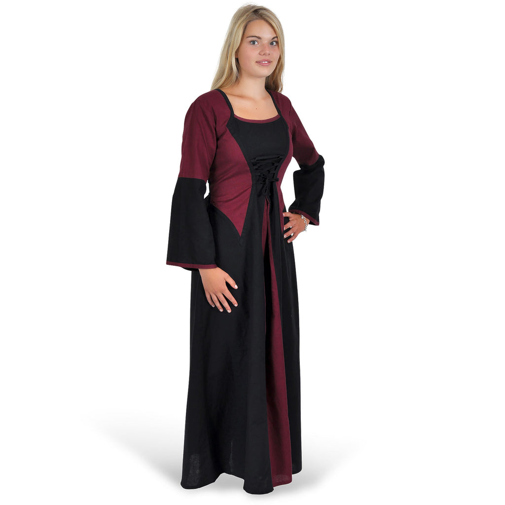 Image produit Robe Elena noir-bordeaux