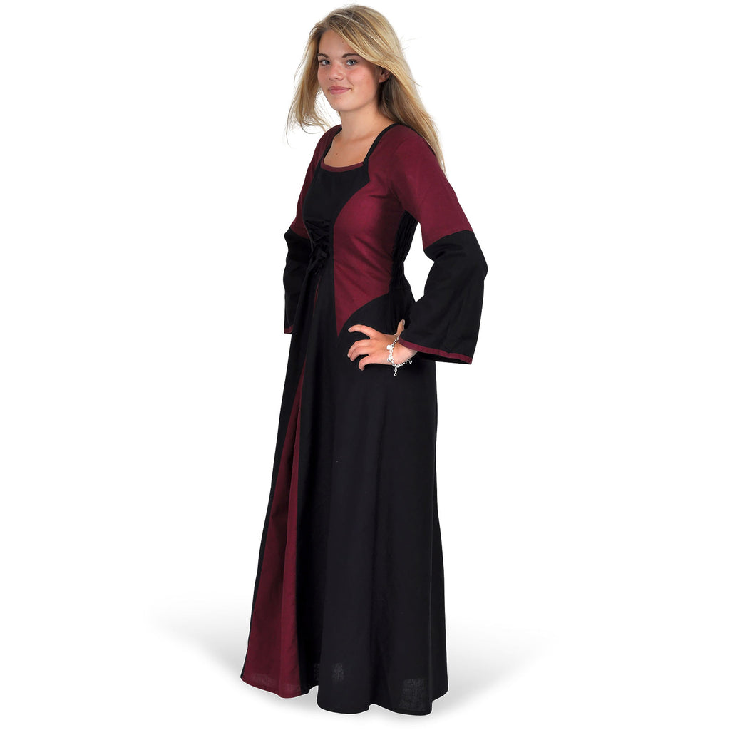 Image produit Robe Elena noir-bordeaux