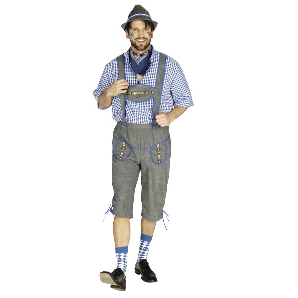 Image produit Costume traditionnel Franzl, Lederhosen avec chemise à carreaux
