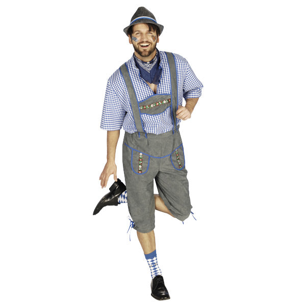 Image produit Costume traditionnel Franzl, Lederhosen avec chemise à carreaux