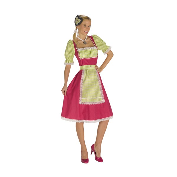 Productafbeelding Traditionele jurk, midi-dirndl met schort
