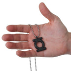 Productafbeelding Green Lantern - Zwart logo hanger aan ketting