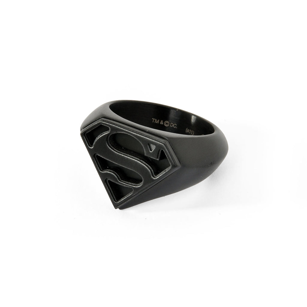 Produktbild Superman Emblem Ring schwarz