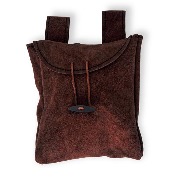 Productafbeelding Grote lederen tas met houten sluiting bruin