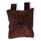 Productafbeelding Grote lederen tas met houten sluiting bruin