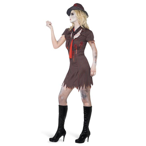 Productafbeelding Zombie Gangster Bruid Kostuum