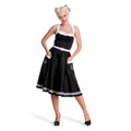 Productafbeelding Rockabilly Jurk Siren met Riem Zwart