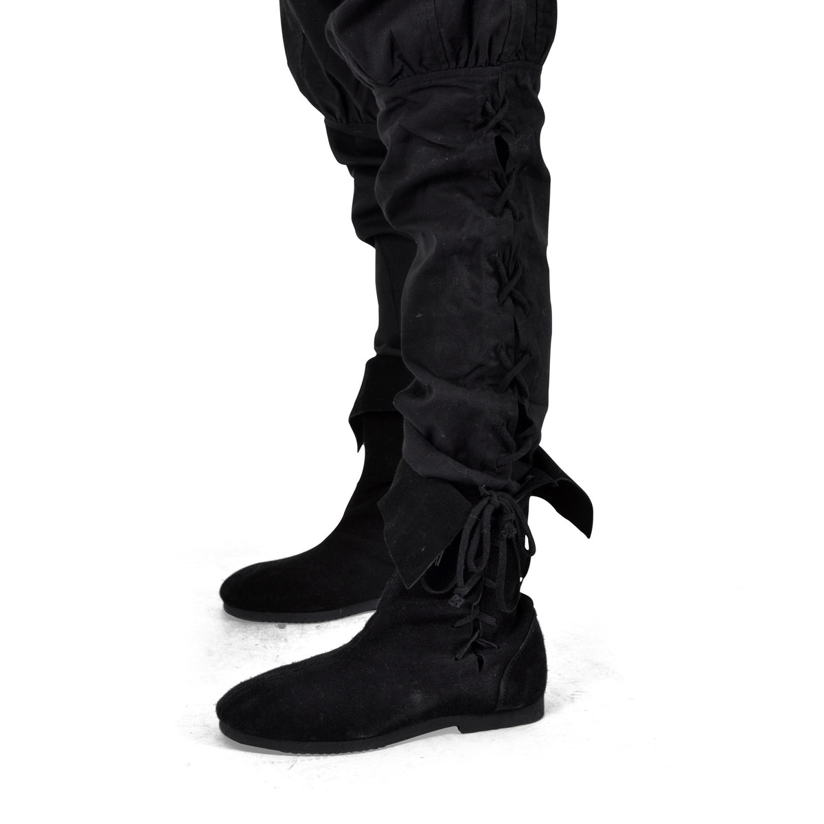 Image produit Pantalon Bertram homme avec laçage bas de jambe noir