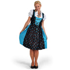 Image produit Dirndl Edelweiss - Robe traditionnelle marron/turquoise avec insert de blouse