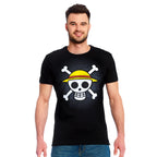 Produktbild One Piece - Skull With Map T-Shirt schwarz