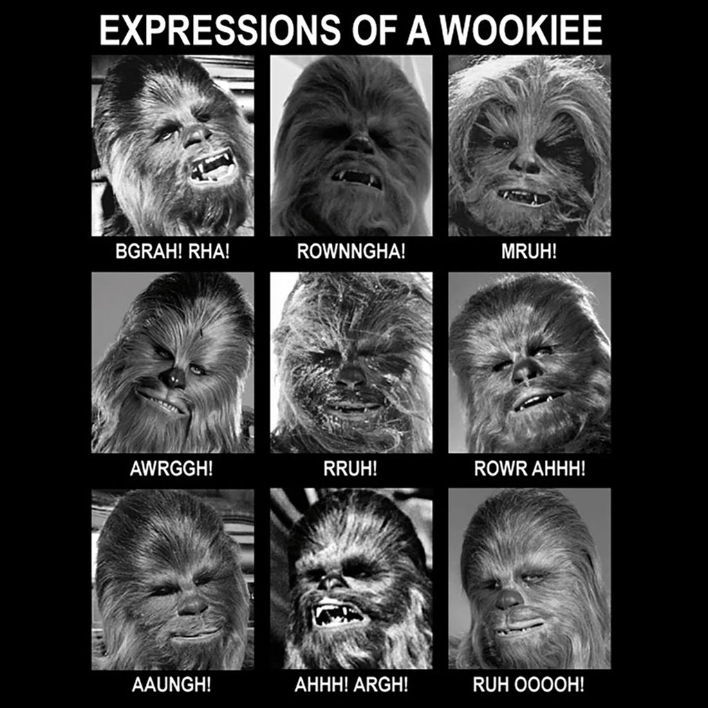 Produktbild Star Wars - Wookiee Expressions T-Shirt schwarz