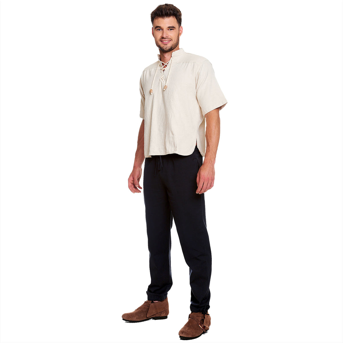 Image produit Chemise médiévale Erik manches courtes beige