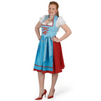 Productafbeelding Dirndl Petra - Kostuum Dames rood blauw