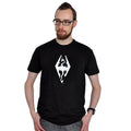 Image produit Skyrim - T-shirt noir avec symbole de dragon