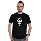 Image produit Skyrim - T-shirt noir avec symbole de dragon