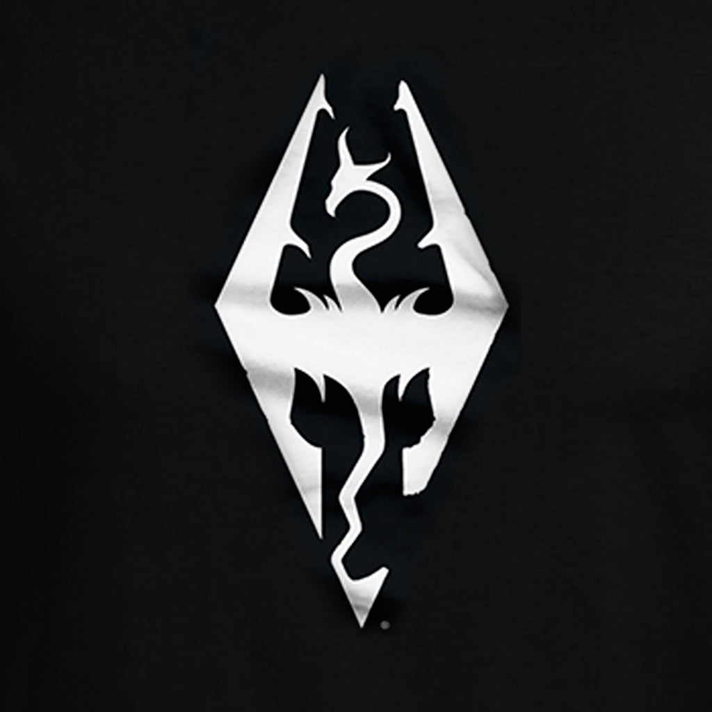 Image produit Skyrim - T-shirt noir avec symbole de dragon