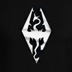 Image produit Skyrim - T-shirt noir avec symbole de dragon