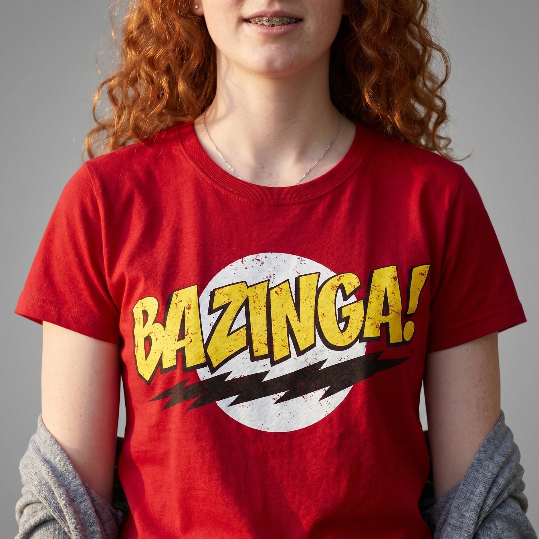 Image produit Big Bang Theory - T-shirt Bazinga Full Size rouge