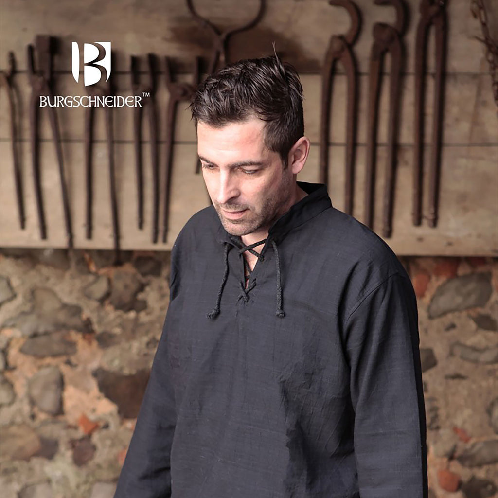Image produit Chemise médiévale Tristan noir
