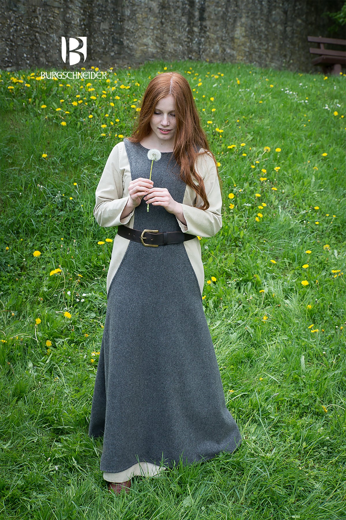 Produktbild Mittelalter Überkleid Surcot Albrun grau