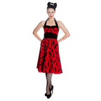 Productafbeelding Rockabilly Jurk Bat rood-zwart