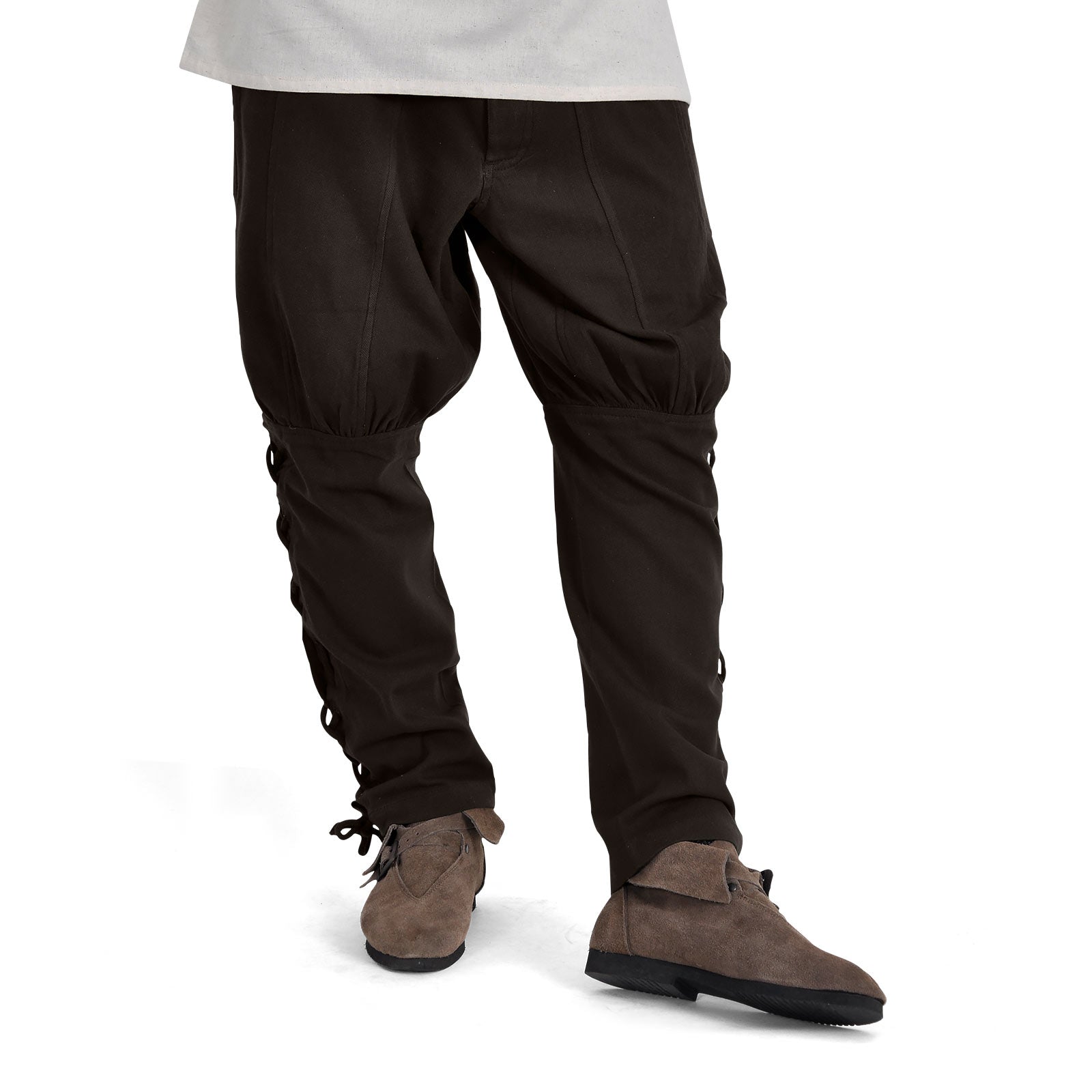 Image produit Pantalon Bertram pour hommes avec laçage sur le bas de la jambe marron
