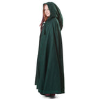 Image produit Cape médiévale avec capuche et broderie verte