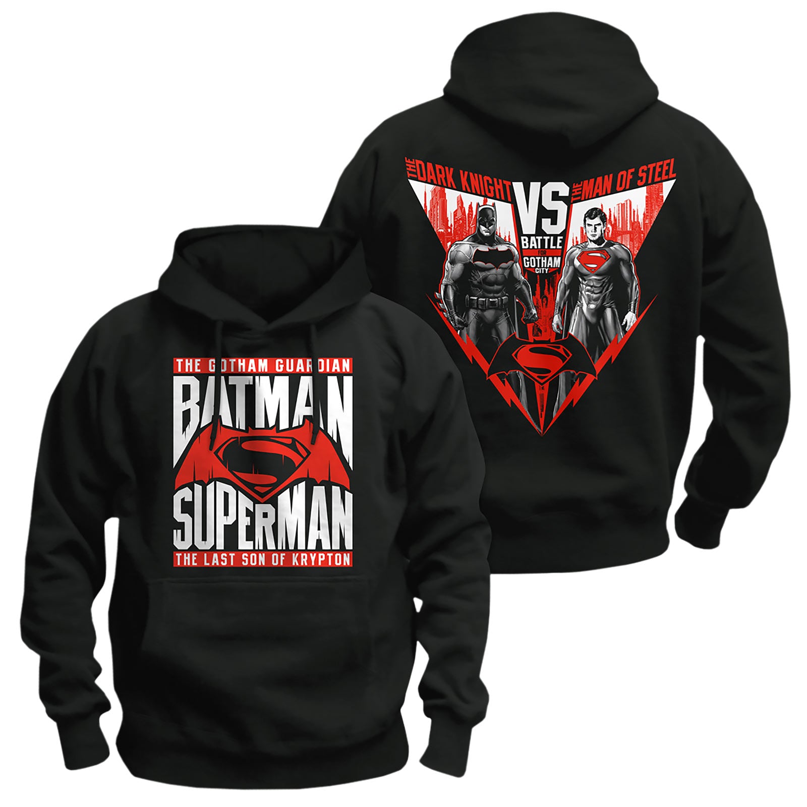 Produktbild Batman v Superman - Heroes Hoodie schwarz
