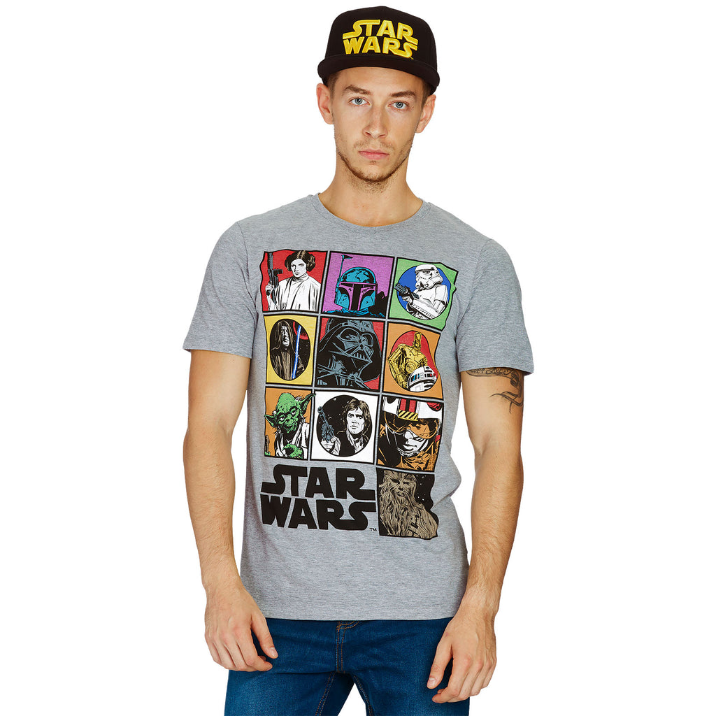 Image produit Star Wars - T-shirt Characters gris