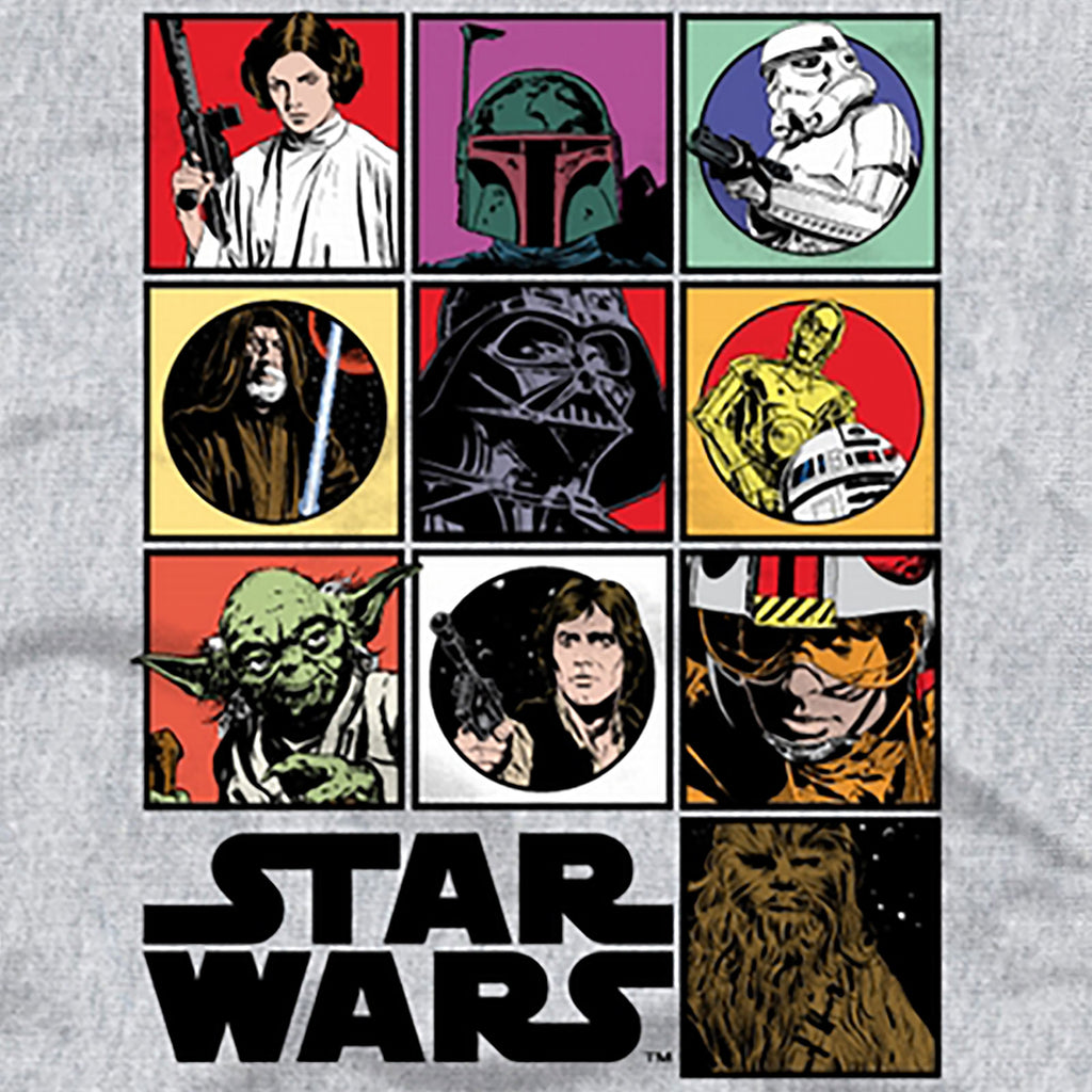 Image produit Star Wars - T-shirt Characters gris