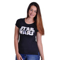 Productafbeelding Star Wars - Distressed Logo Meisjes Shirt Zwart