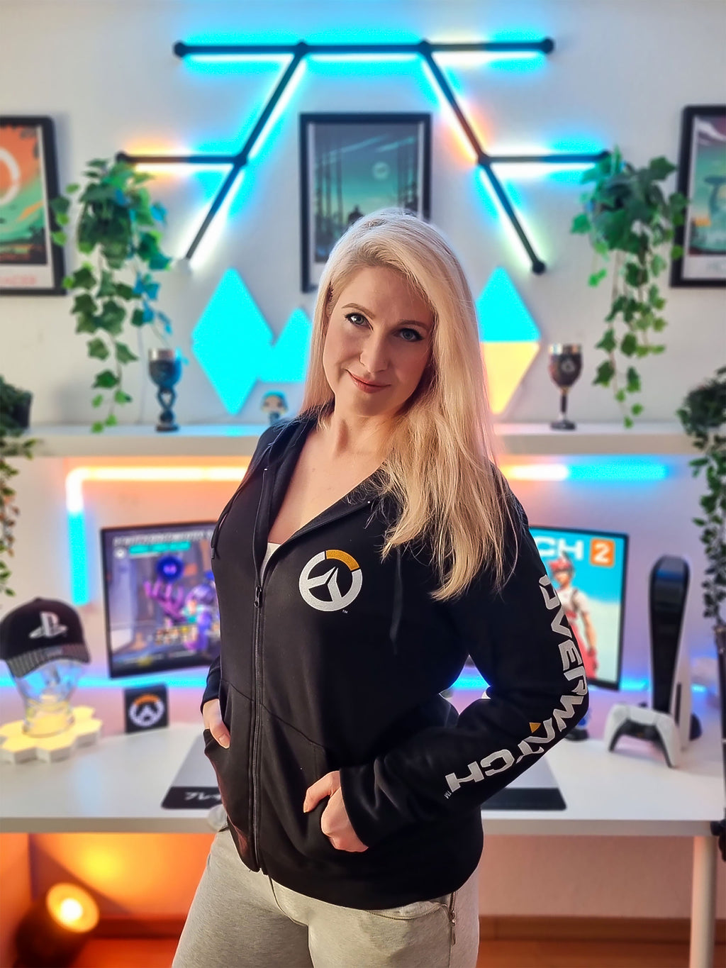 Image produit Overwatch - Sweat à capuche noir avec logo