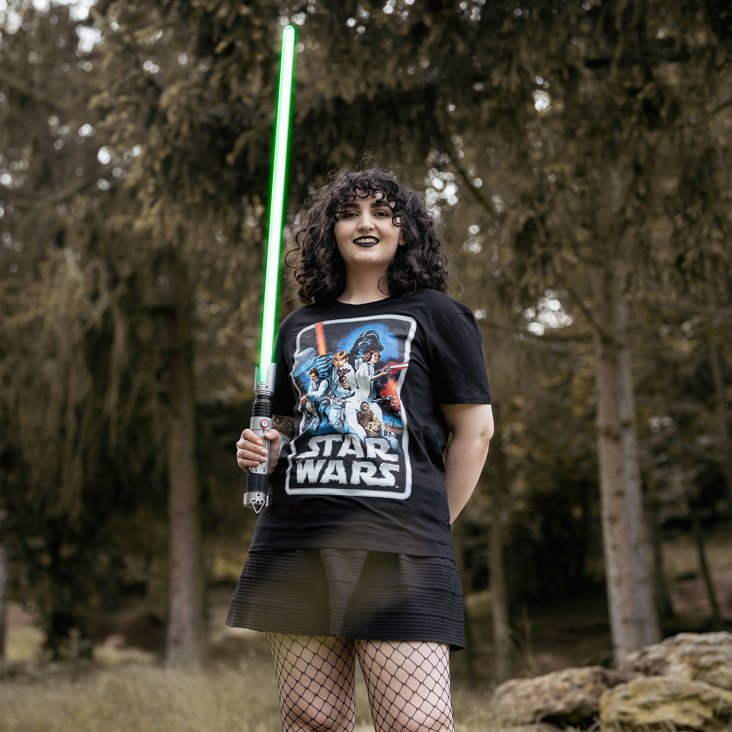 Productafbeelding Star Wars - Retro Film Poster T-Shirt Zwart