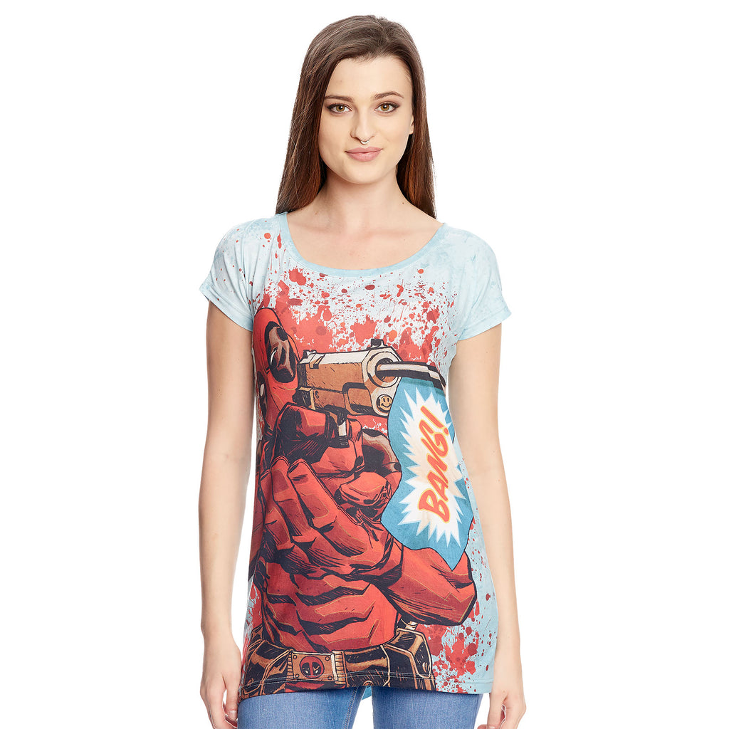 Image produit Deadpool - T-shirt fille Bang Loose Fit bleu