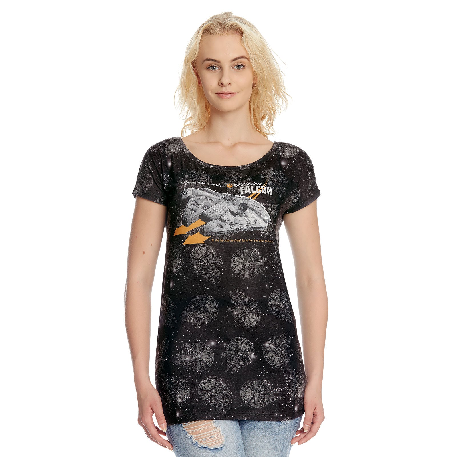 Productafbeelding Star Wars - Millennium Falcon Meisjes Shirt Losse Pasvorm