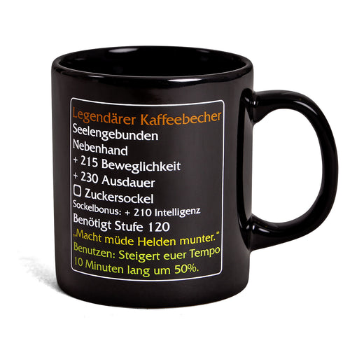 Productafbeelding Legendarische Koffiemok - MMO Item Fan Mok Level 120