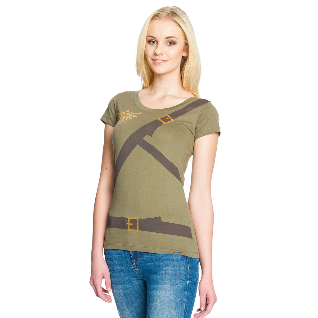 Image produit Zelda - T-shirt Fille Cosplay Link Olive