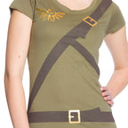 Image produit Zelda - T-shirt Fille Cosplay Link Olive
