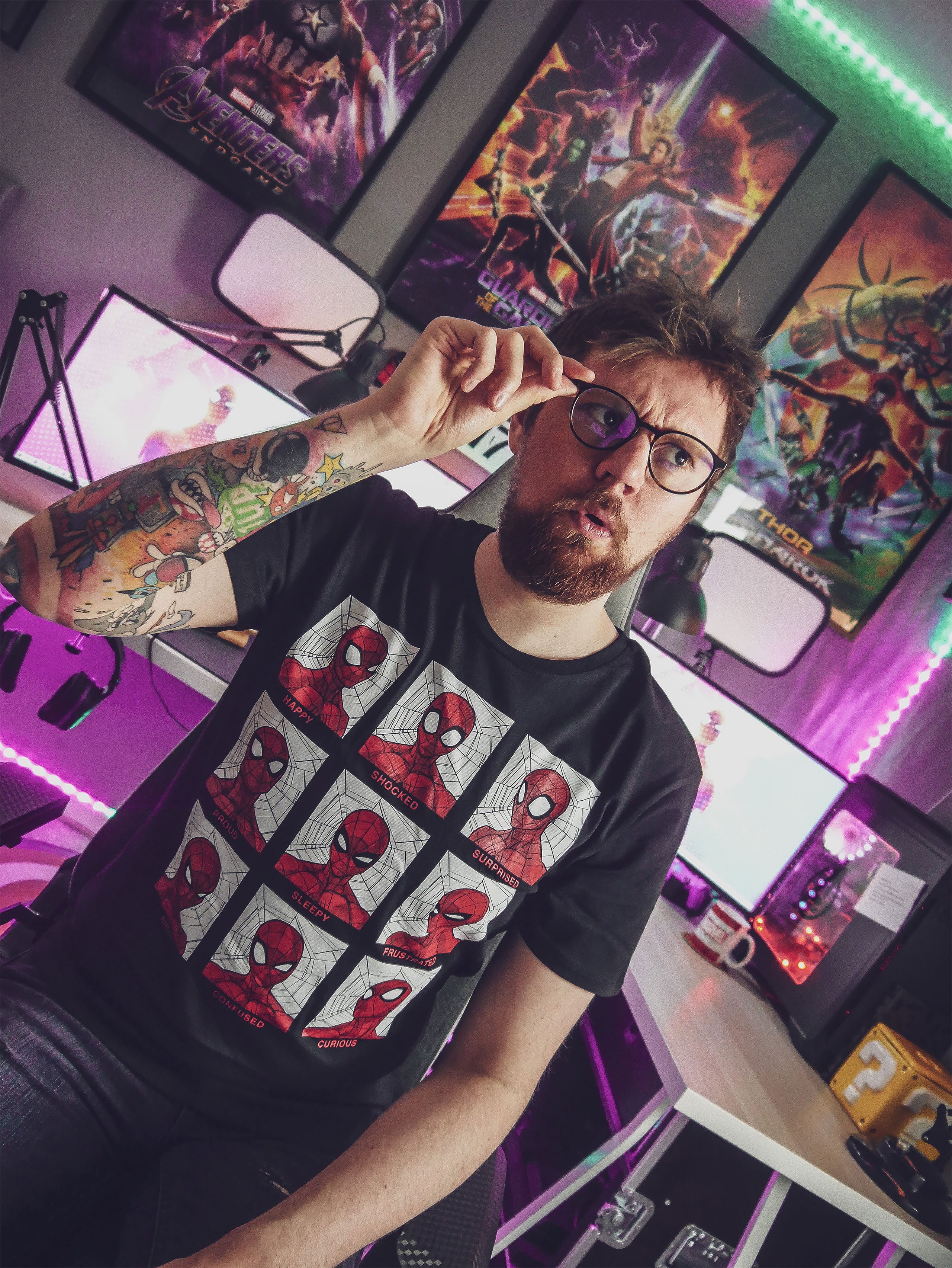 Productafbeelding Spider-Man - Emoties T-shirt zwart