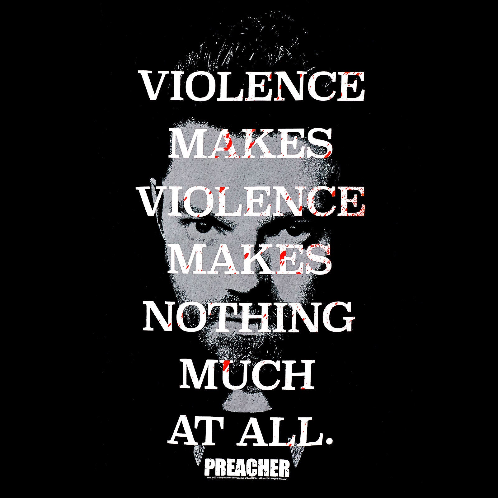 Image produit Preacher - Violence engendre violence T-shirt noir