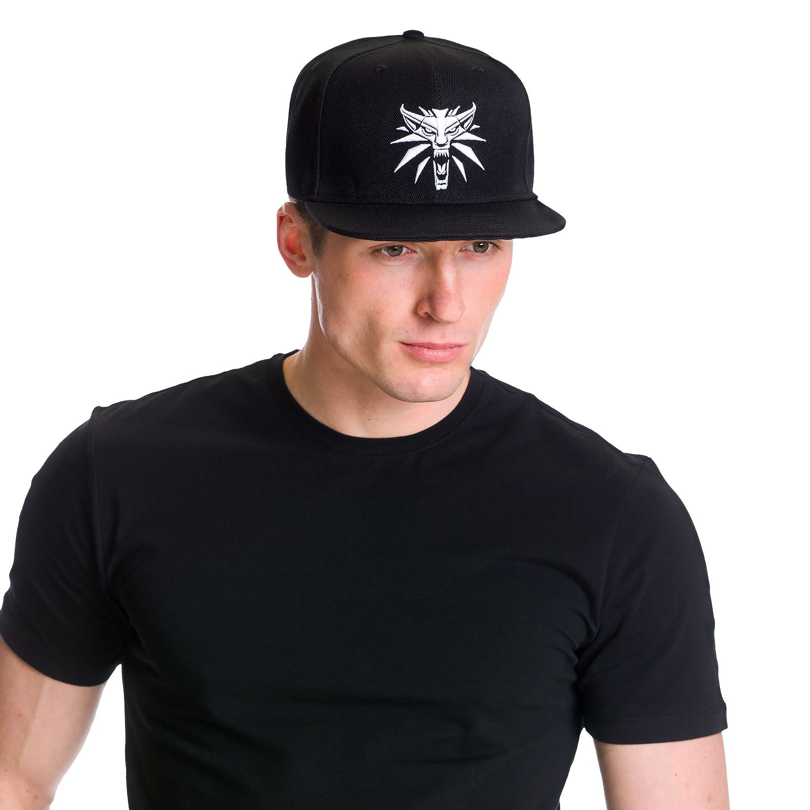 Produktbild Witcher - Wolf Medaillon Snapback Cap schwarz