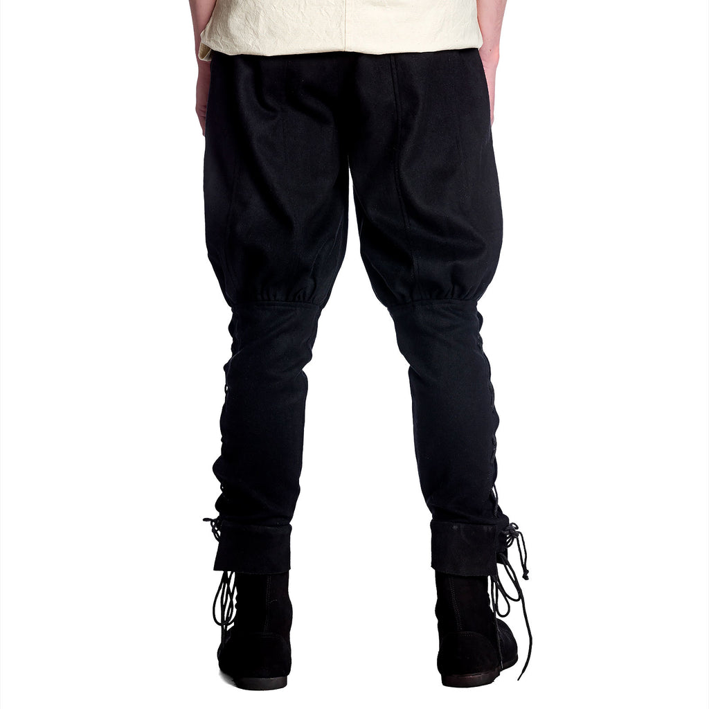 Produktbild Mittelalter Wollhose mit Unterbeinschnürung schwarz