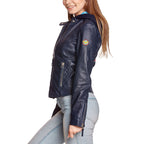 Image produit Wonder Woman - Veste en cuir avec capuche bleue