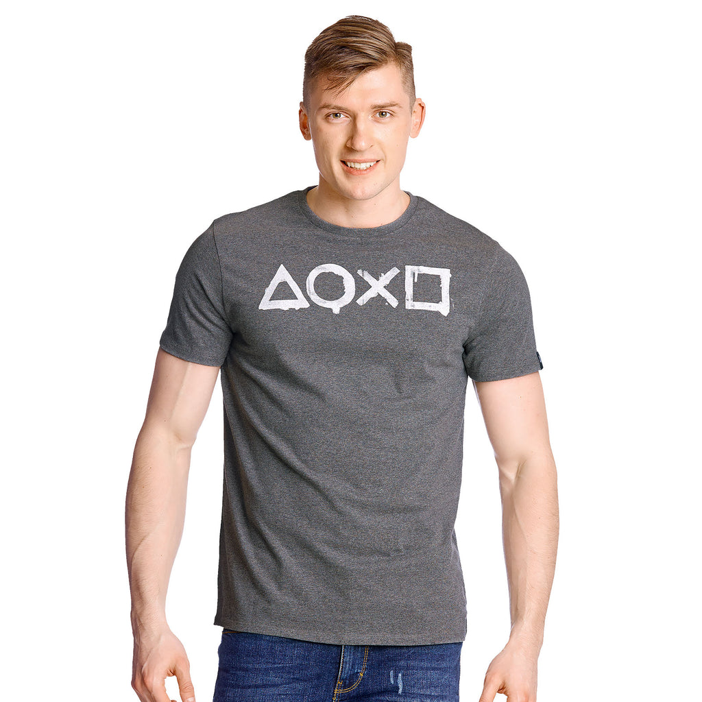 Image produit PlayStation - T-shirt Boutons gris