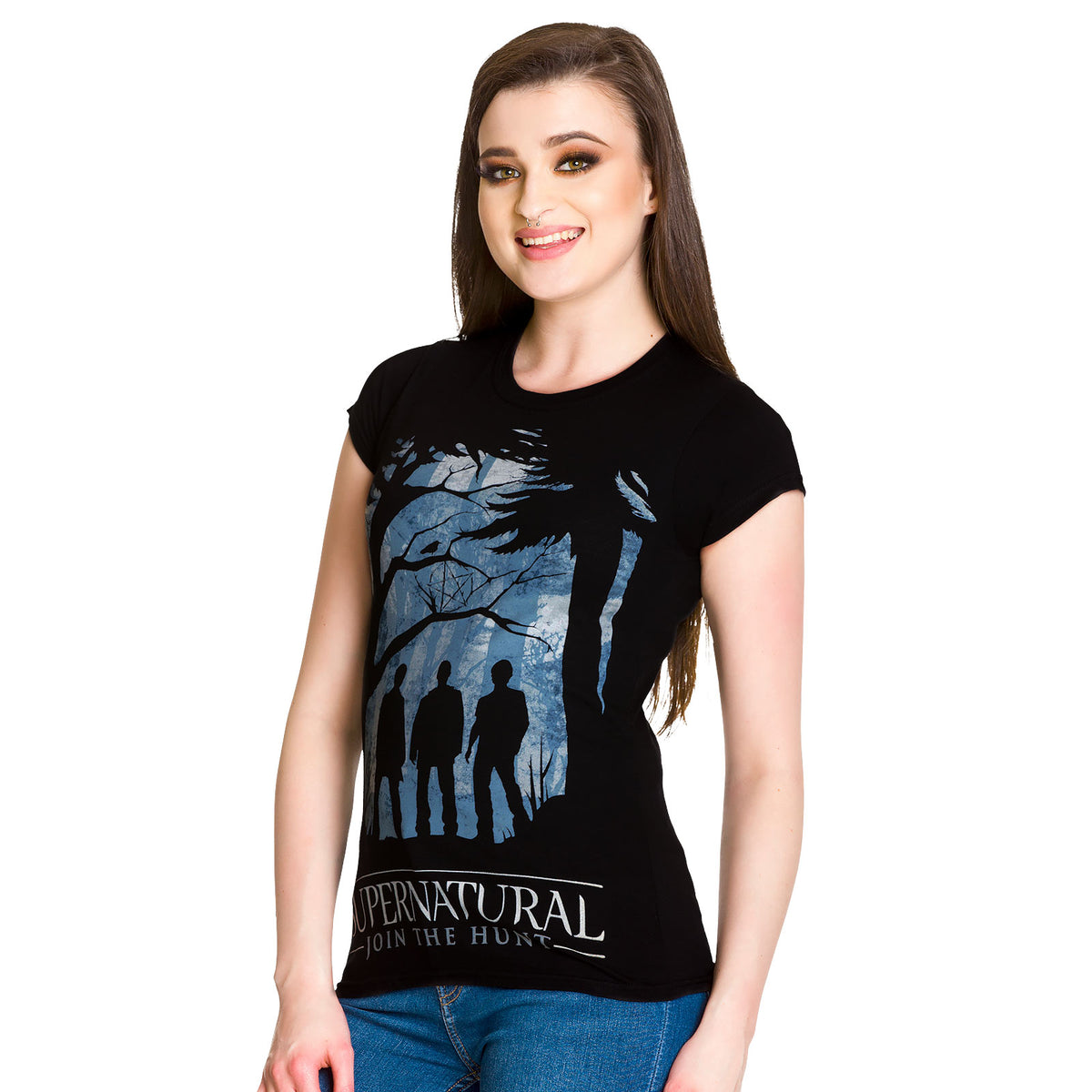 Image produit Supernatural - T-shirt pour filles Demon Hunters noir