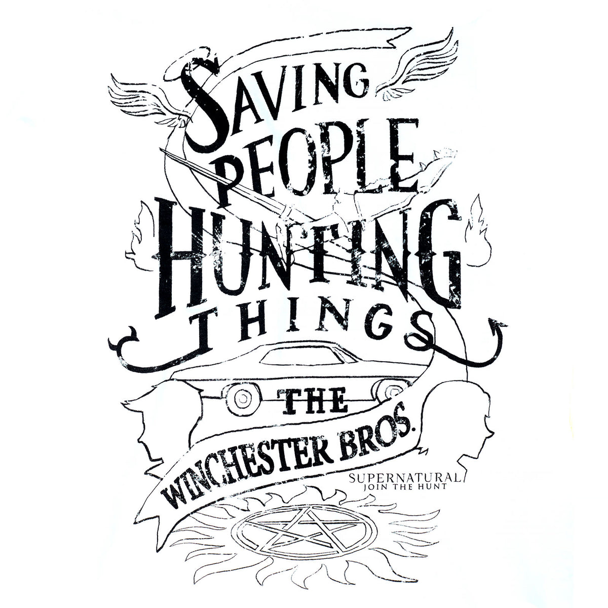 Productafbeelding Supernatural - Winchester Bros Dames T-shirt Wit