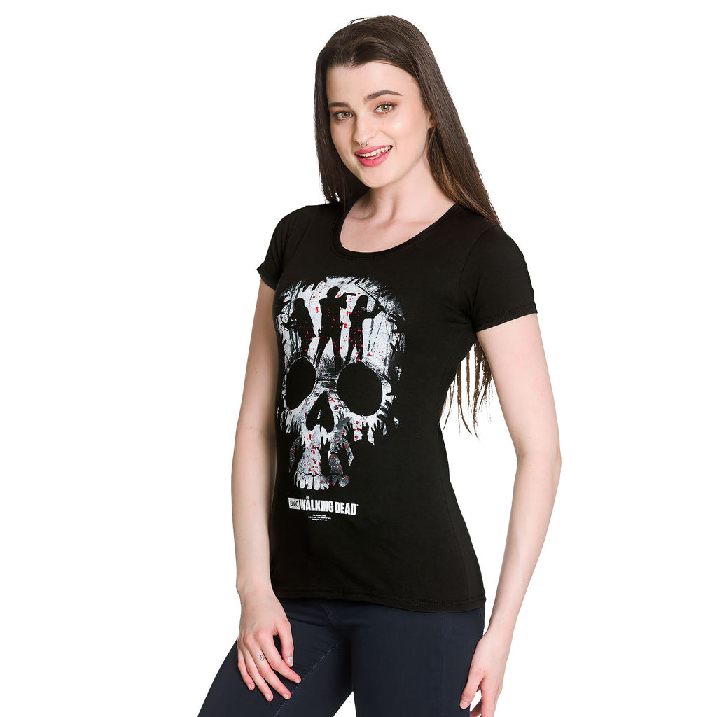 Productafbeelding Walking Dead - Skull Dames T-shirt