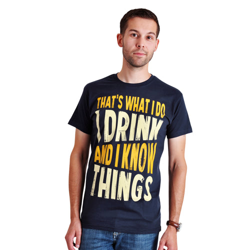 Productafbeelding Drink En Weet Dingen - Blauw T-Shirt